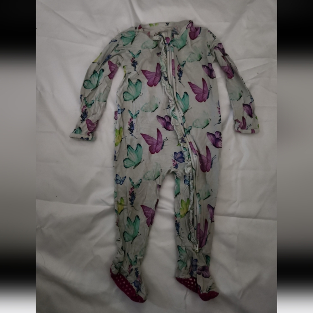 Ellie Ks infant girl 9-12m butterfly onesie #F7